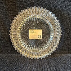 Mikasa Diamond Fire Crystal Wine Coaster or Pillar Candle Holder Made in Japan